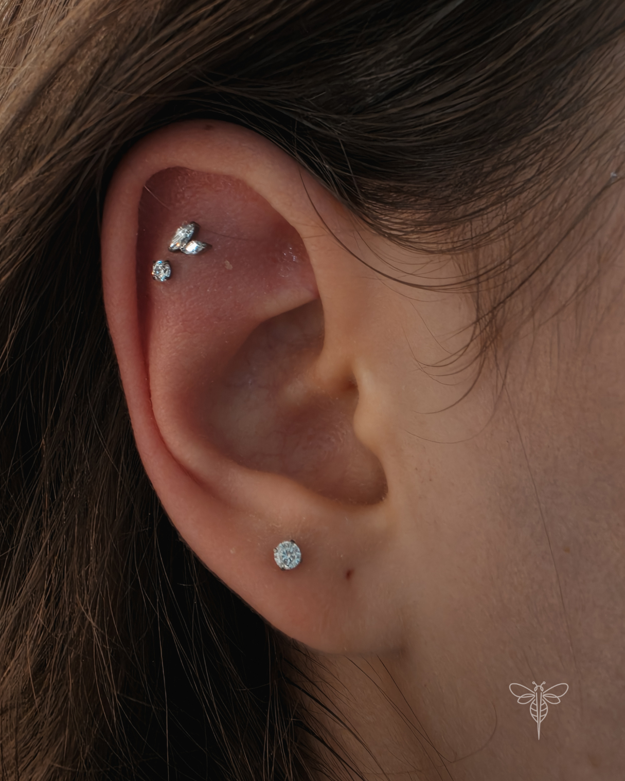 double flat piercing